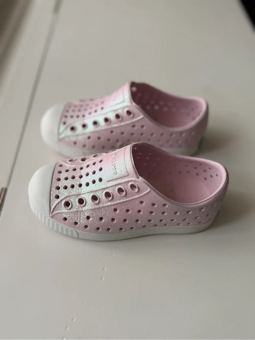 Native Shoes Kids' Jefferson Bling Slip-On - Shimmer Pink Size 7
